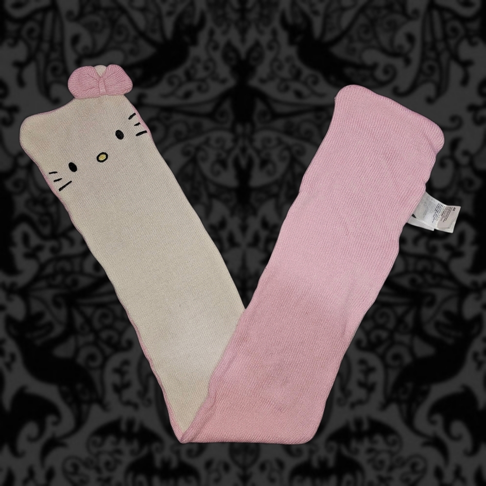 Hello Kitty x H&M 36" Scarf With Name Tag Unused - Pink & White